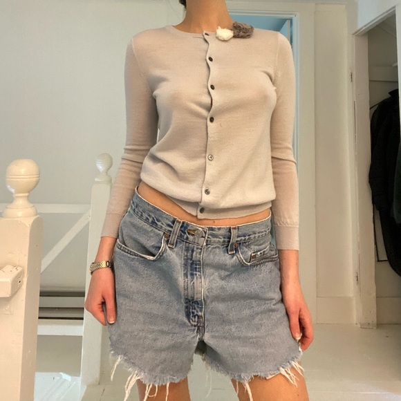 J. Crew Vintage Y2K Merino Wool Rosette Cardigan Sweater - Picture 4 of 8